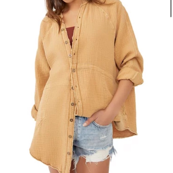 Free People Tops - free people oversized button up